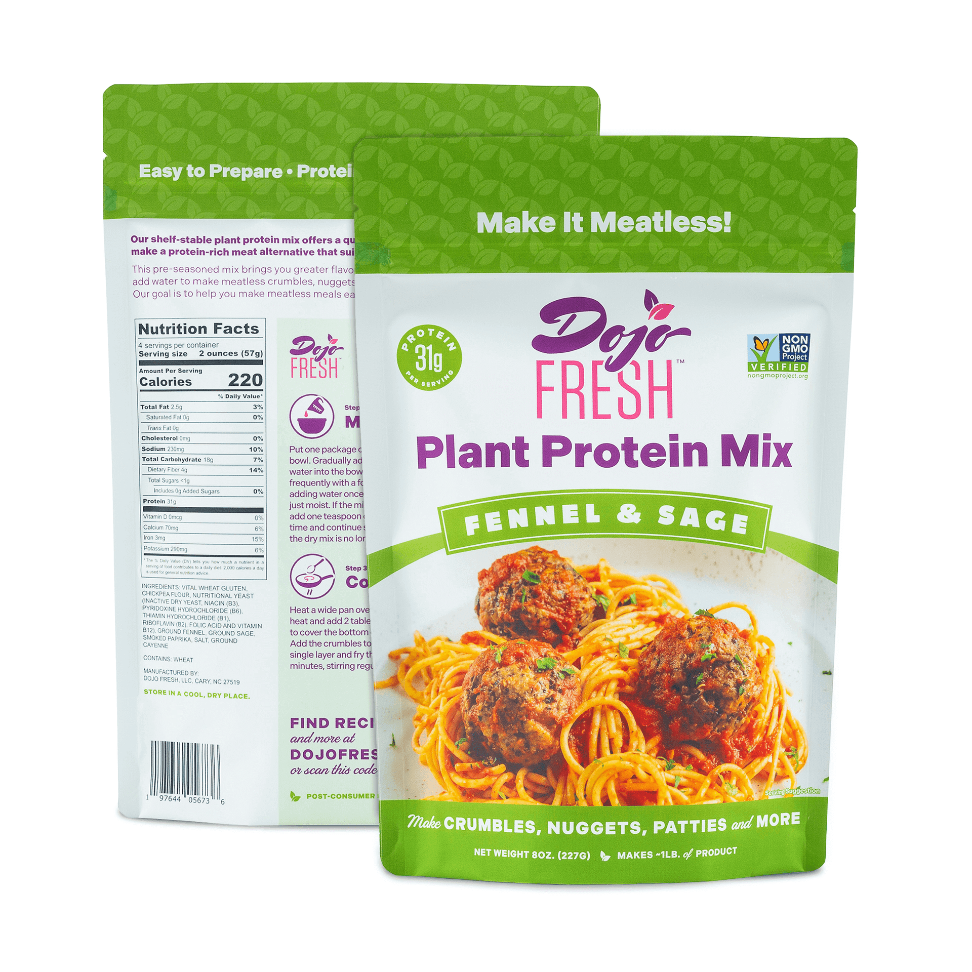 Fennel & Sage Plant Protein Mix | Meat Alternative | Dojo Fresh