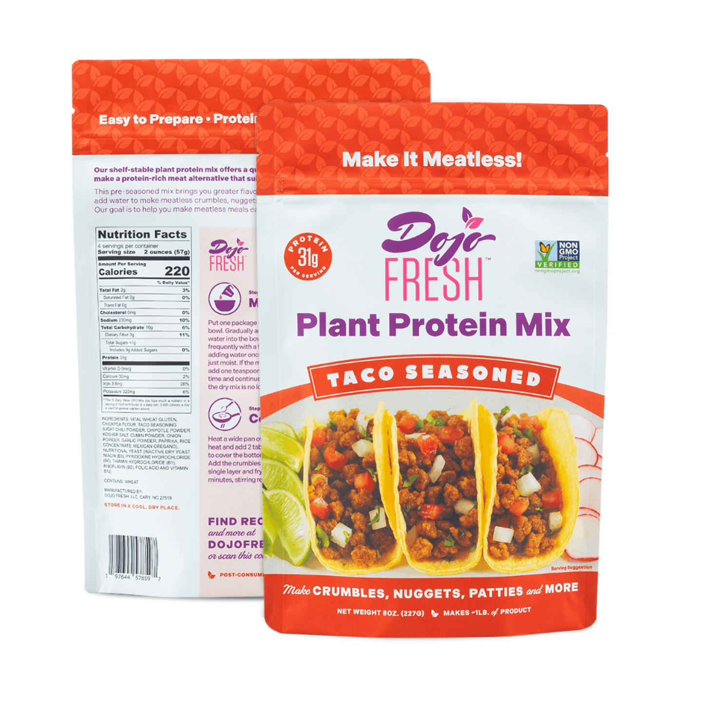 Taco Seasoned Plant Protein Mix package